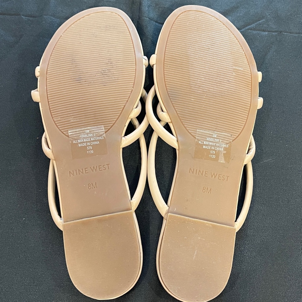 Nine West Beige Strappy Sandals - Picture 4 of 5
